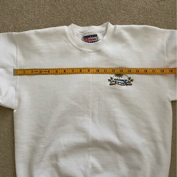 Vintage embroidered Hawaii crewneck size small, white sweatshirt - Picture 6 of 8